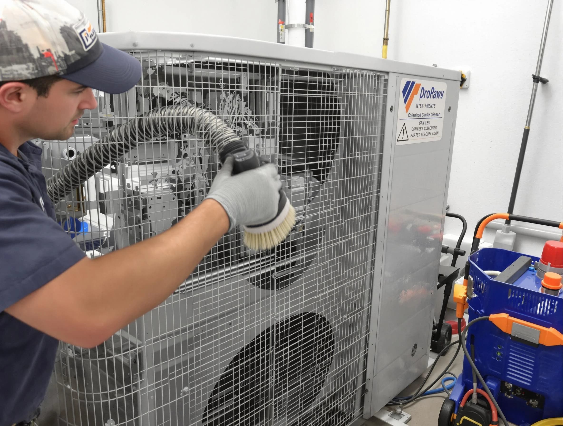 Midwest City Air Duct Cleaning specialist performing precision AC coil cleaning for improved system performance in Midwest City