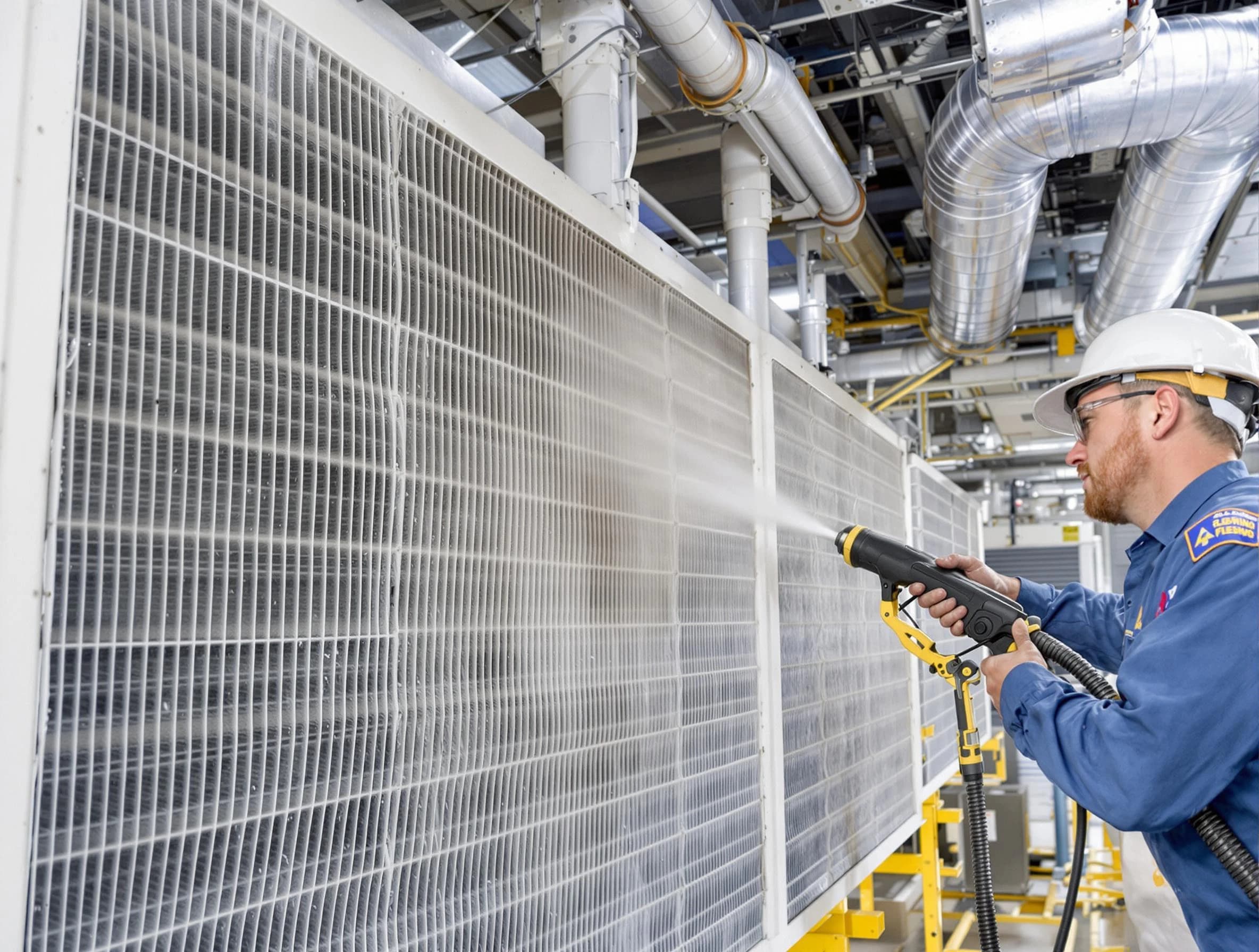 Professional commercial coil cleaning by Midwest City Air Duct Cleaning in Midwest City