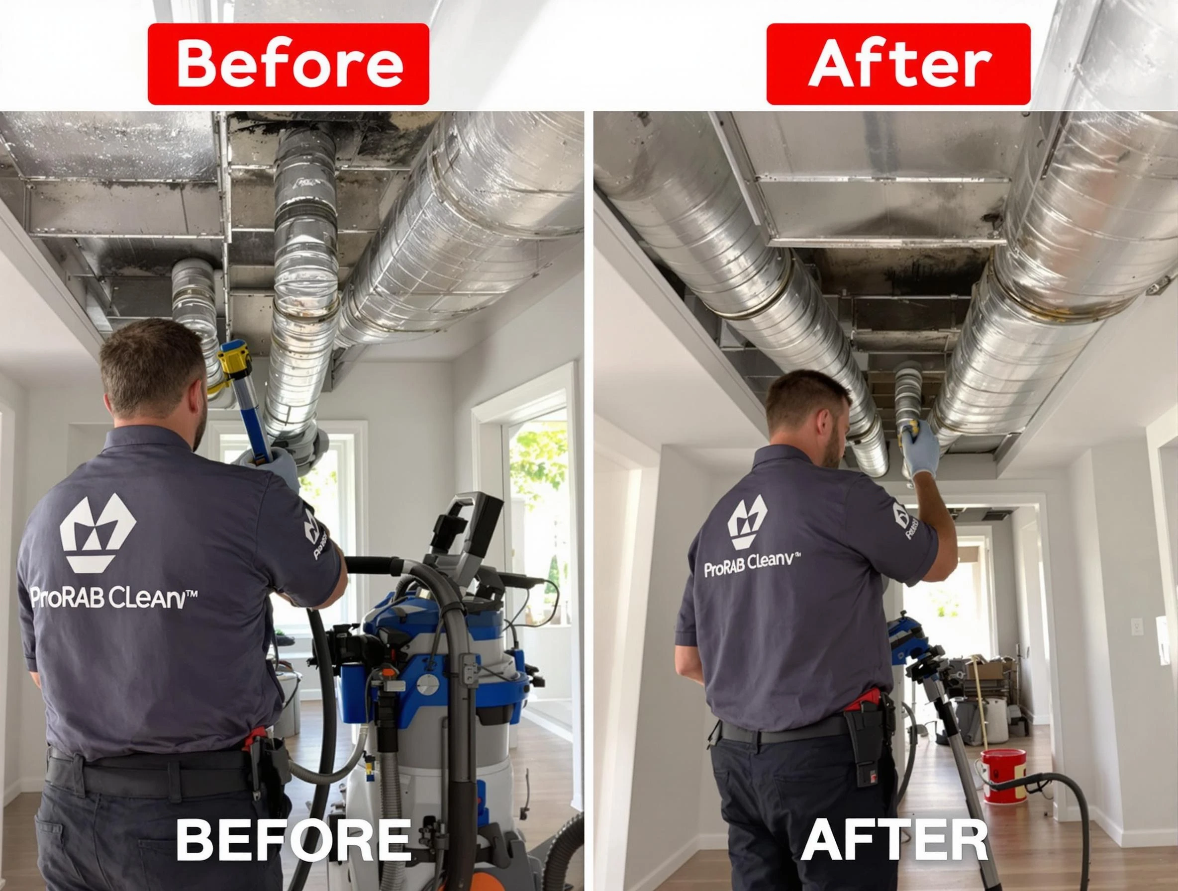 Midwest City Air Duct Cleaning expert performing thorough residential duct cleaning in a Midwest City home